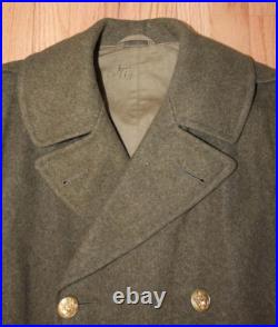Original WWII US Army Wool Greatcoat / Overcoat, Size 40R