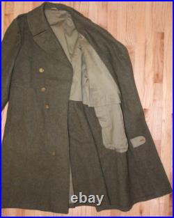 Original WWII US Army Wool Greatcoat / Overcoat, Size 40R