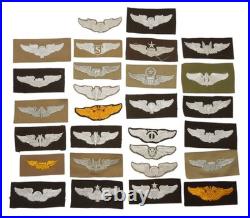 Original WWII USAAF Army Air Force Wings 28 Patches Lot 2 DR16