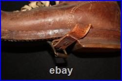 Original WWII Vintage French Army Alpine Ski Boots Military Leather Pair