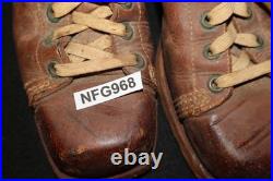 Original WWII Vintage French Army Alpine Ski Boots Military Leather Pair