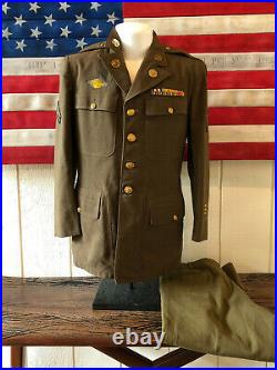 Original WWII WW2 1941 US Army Uniform Jacket and Trouser Named