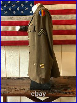 Original WWII WW2 1941 US Army Uniform Jacket and Trouser Named
