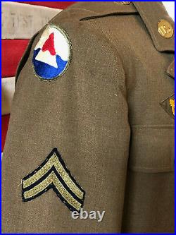 Original WWII WW2 1941 US Army Uniform Jacket and Trouser Named