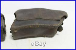 Original WWII WW2 German Army Set of 2 Leather Mannlicher M88 Ammo Pouch