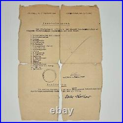 Original WWII WW2 German Defeat 1945 Berlin Declaration Army document soldier