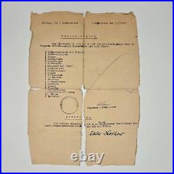 Original WWII WW2 German Defeat 1945 Berlin Declaration Army document soldier