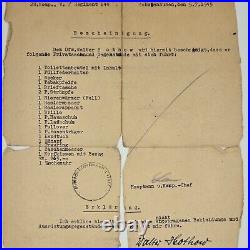 Original WWII WW2 German Defeat 1945 Berlin Declaration Army document soldier