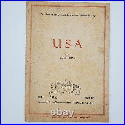 Original WWII WW2 German Wehrmacht USA America booklet army publication 1941 old