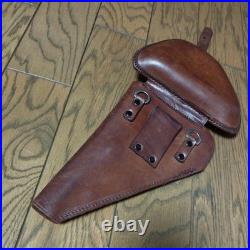 Original WWII WW2 Japanese Army Type 14 Nambu Pistol Holster Leather Vintage Original WWII WW2 Japanese Army Type 14 Nambu Pistol Holster Leather Vintage
