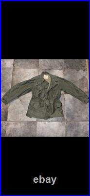 Original WWII WW2 / Korea US Army M1943 Field Jacket 34 R Dated Sept 1944