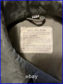 Original WWII WW2 / Korea US Army M1943 Field Jacket 34 R Dated Sept 1944