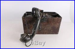 Original WWII WW2 Old German Army Bakelite Field Phone