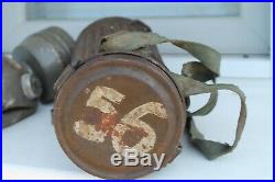 Original WWII WW2 Old German Army Box And Gas Mask