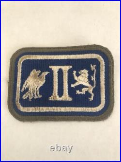 Original WWII WW2 US Army 2nd Corps Infantry Troops Patch OD Border Green Back