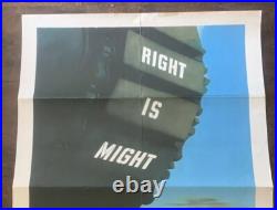 Original WWII War Poster RIGHT IS MIGHT U. S. Army Recruiting 1942 Stewart Graves