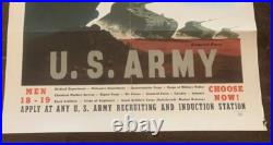 Original WWII War Poster RIGHT IS MIGHT U. S. Army Recruiting 1942 Stewart Graves