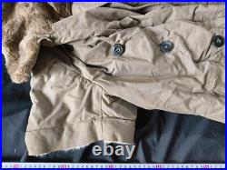 Original World War 2 WWII Japan Military Army Soldier's fur Uniform Long Coat