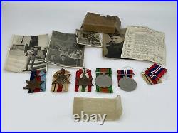 Original World War Two Medal Grouping, 8th Army, Named with Photographs and Box