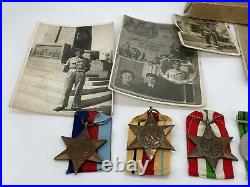 Original World War Two Medal Grouping, 8th Army, Named with Photographs and Box