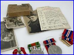 Original World War Two Medal Grouping, 8th Army, Named with Photographs and Box