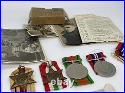 Original World War Two Medal Grouping, 8th Army, Named with Photographs and Box