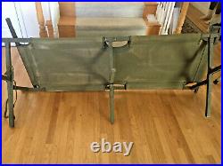 Original Ww2 (1945) Us Army Canvas/wooden Folding Cot