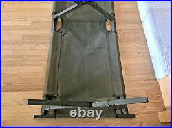 Original Ww2 (1945) Us Army Canvas/wooden Folding Cot