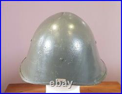 Original Ww2 Danish Army M23 Light Grey Combat Helmet With Liner And Chinstrap