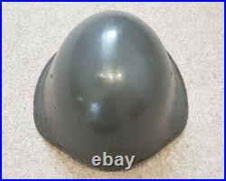 Original Ww2 Danish Army M23 Light Grey Combat Helmet With Liner And Chinstrap