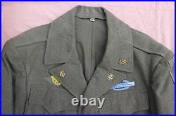 Original Ww2 Us Army Ike Jacket 34r, Hat, Shirt, Band Insignia, Tech Corporal