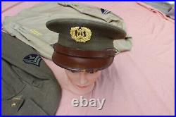 Original Ww2 Us Army Ike Jacket 34r, Hat, Shirt, Band Insignia, Tech Corporal