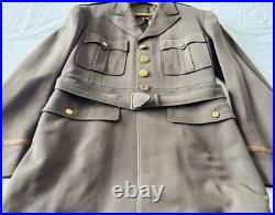 Original Ww2 Us Army Officer Drees Jacket Uniform Pinks Greens Pants Tie 2nd Lt