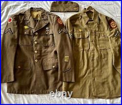 Original Ww2 Us Army Uniform 37th Infantry Division Jacket Hat Patches Shirt Pto