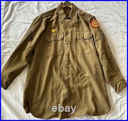 Original Ww2 Us Army Uniform 37th Infantry Division Jacket Hat Patches Shirt Pto