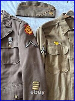 Original Ww2 Us Army Uniform 37th Infantry Division Jacket Hat Patches Shirt Pto