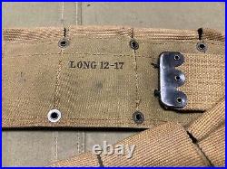 Original Wwi Wwii Us Army M1903 Infantry Combat Field 10 Pocket Ammo Belt-long