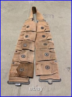 Original Wwi Wwii Us Army M1910 Infantry Field 10 Pocket Ammo Belt-mills