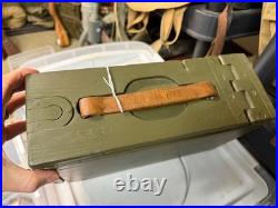 Original Wwi Wwii Us Army M1917 Browning 1919 Wooden Ammo Chest Box