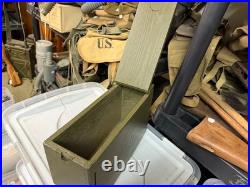 Original Wwi Wwii Us Army M1917 Browning 1919 Wooden Ammo Chest Box