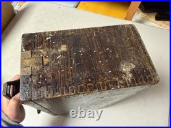 Original Wwi Wwii Us Army M1917 Browning 1919 Wooden Ammo Chest Box-unit Marked