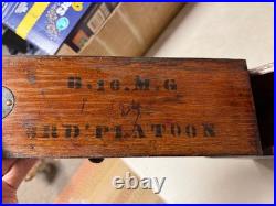 Original Wwi Wwii Us Army M1917 Browning 1919 Wooden Ammo Chest Box-unit Marked