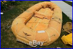 Original Wwii Army Air Corps Aircraft Survival Rubber Life Raft Boat Kit 1945