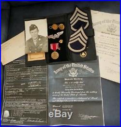 Original Wwii Era U. S. Army Discharge Certificate & Sterling Aircrew Wings Lot