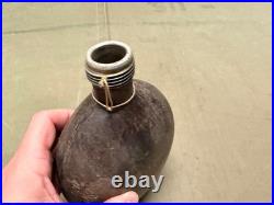 Original Wwii German Army Infantry M31 Afrika Korp Coconut Wooden Canteen-1942