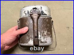 Original Wwii German Army Infantry M31 Mess Kit Tin Kit-dated 1938