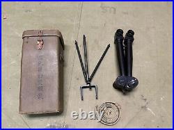 Original Wwii Ija Japanese Army 8x6 Artillery Trench Periscope Tripod & Case