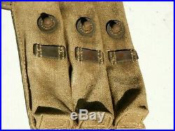 Original Wwii Magazin Pouch Leather Canvas Ww2 Waa 727 Code Dkk 1943 German Army