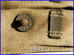 Original Wwii Magazin Pouch Leather Canvas Ww2 Waa 727 Code Dkk 1943 German Army