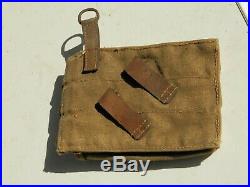 Original Wwii Magazin Pouch Leather Canvas Ww2 Waa 727 Code Dkk 1943 German Army